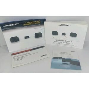 BOSE CINEMATE Series ii & GS Series ii MANUALS & DVD Setup Guides Only